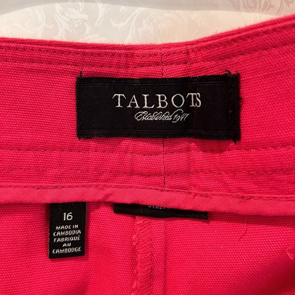 Talbots stretch ankle links size 16 pants. In Rosy pink.